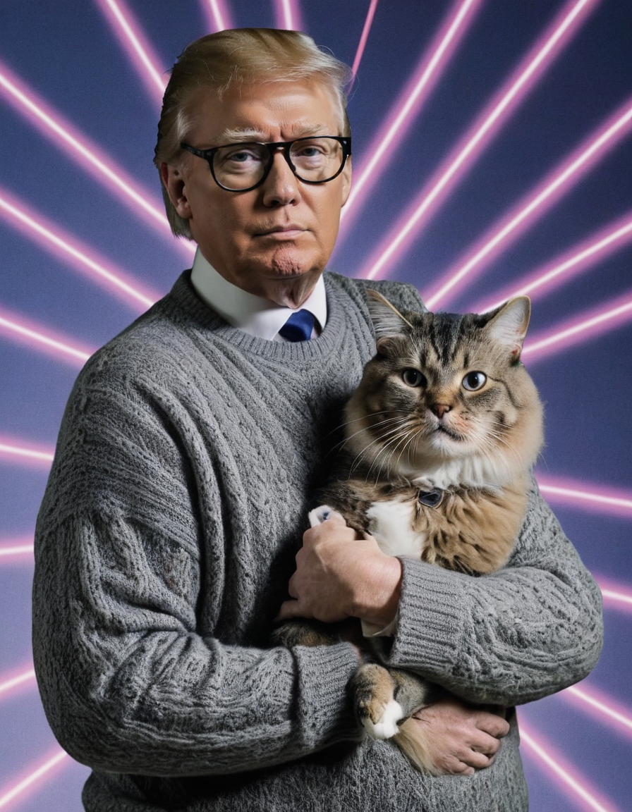 08463-3736328346-donald trump wearing a sweater and glasses, holding a cat, laser background, meme, _lora_AwkwardCatPhoto-000007_0.75_ (photo ins.png